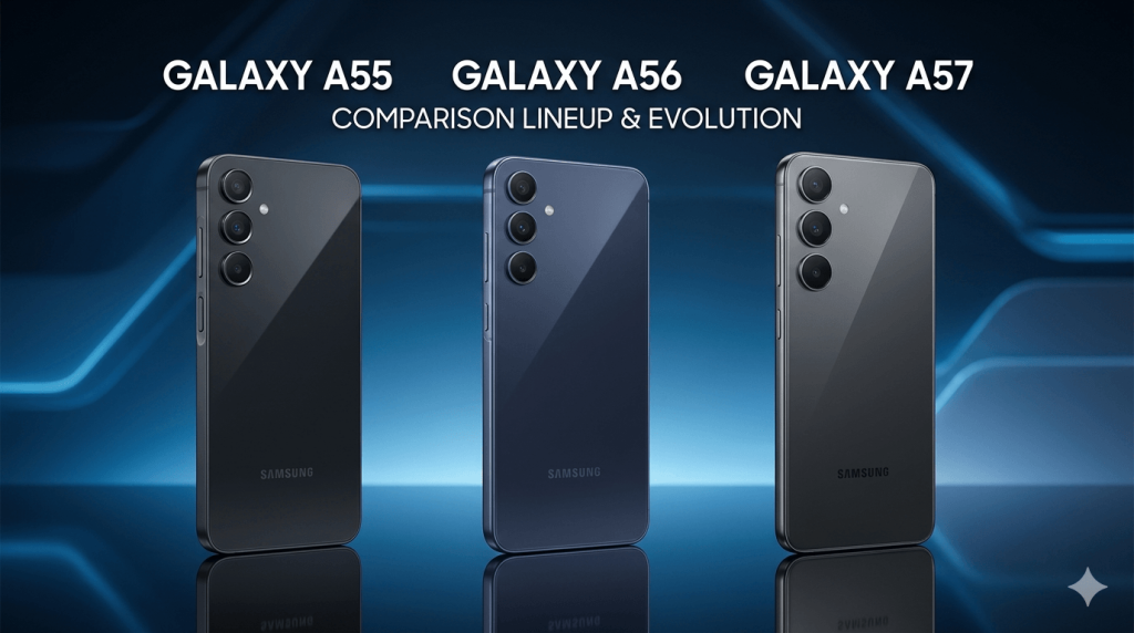 Samsung Galaxy A55 vs A56 vs A57 Comparison